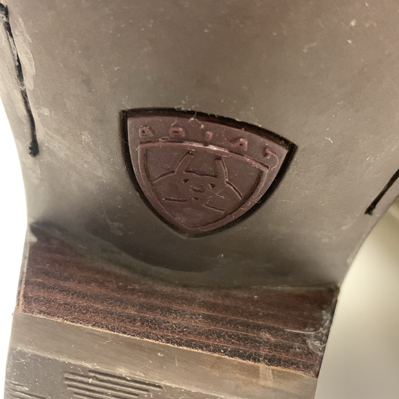 Ariat Women’s Cowboy Boots 9B Green Uppers Brown Leather - Picture 7 of 12